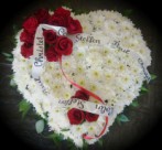 Heart shaped personalized wreath - funeral flowers in Cape Town, South Africa 